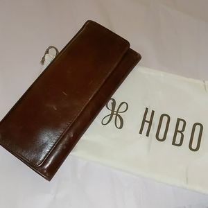 HOBO Brown Leather Trifold wallet